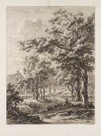 TvB G 2698
<br/>
Hengelaar in een bos (uit een serie van 9 Drentse landschapsgezichten)
<br/>
<em>Schwegman, Hendrik (1761-1816)</em>